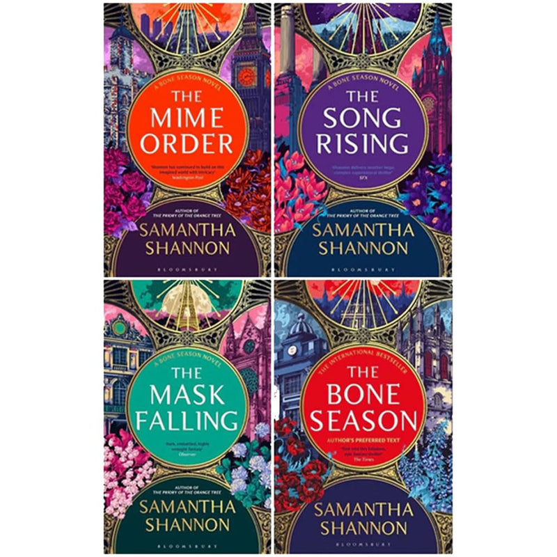Samantha Shannon Bone Season Series 4 Books Collection Set (The Bone Season, The Mime Order, The Song Rising, The Mask Falling) - The Book Bundle