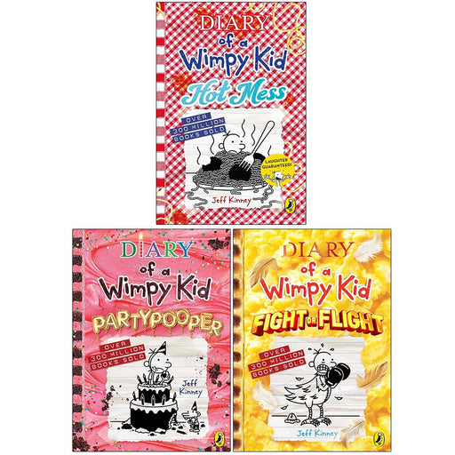 Diary of a Wimpy Kid 3-book collection set by Jeff Kinney, mixed-format fiction books from Puffin Ltd