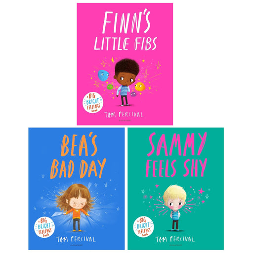 A Big Bright Feeling Series by Tom Percival 3 Books Collection Set (Finn's Little Fibs, Bea's Bad Day and Sammy Feels Shy) - The Book Bundle