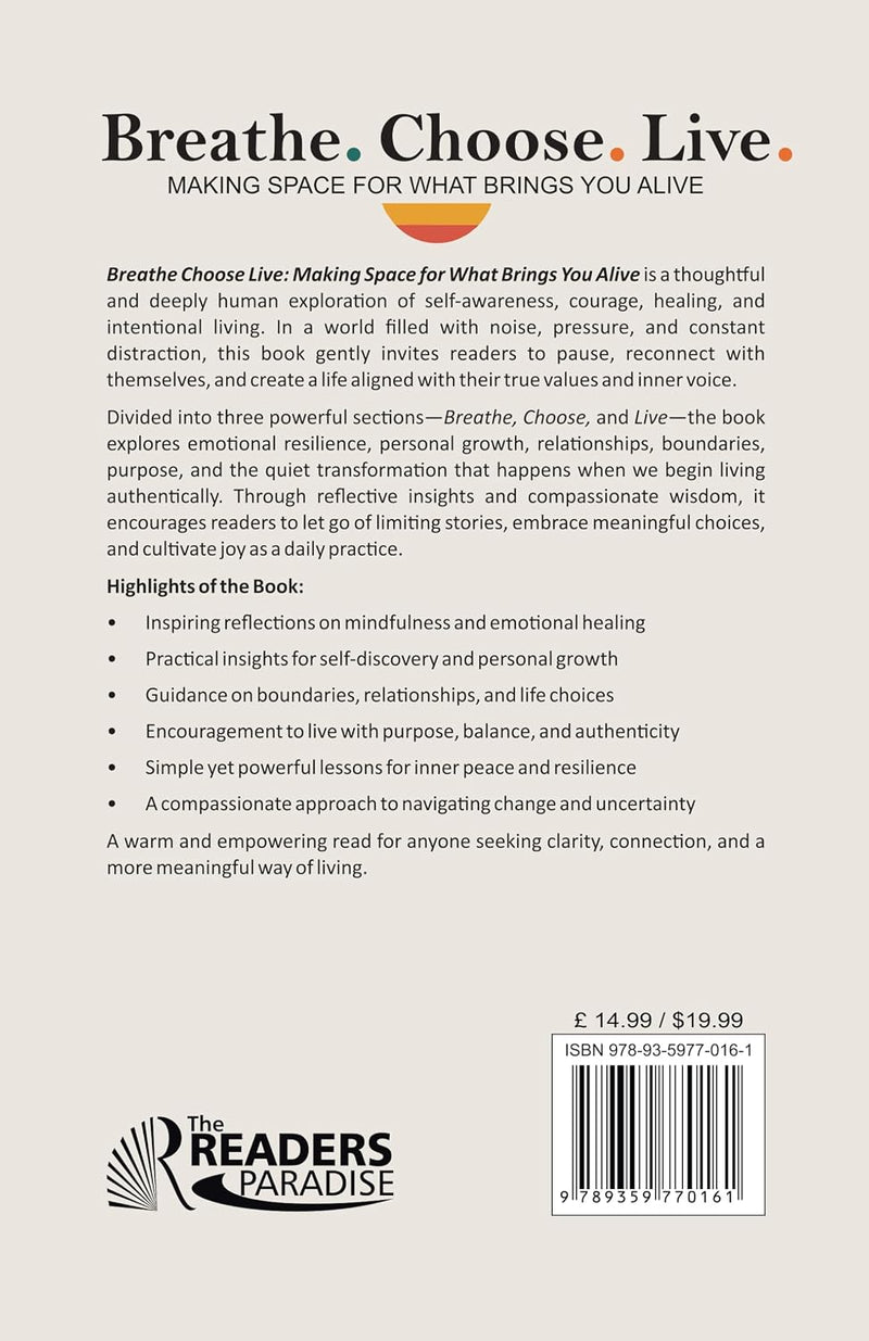 Breathe. Choose. Live. By Pratik Jain - Non Fiction - Paperback Book