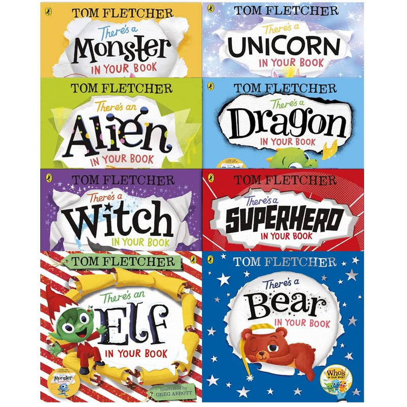 Tom Fletcher There's Series 8 Books Collection Set (There's a Unicorn in Your Book, There's a Dragon in Your Book) - The Book Bundle