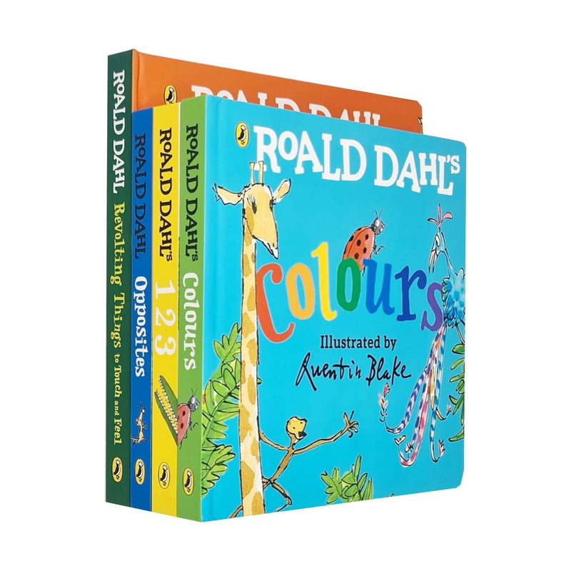 Roald Dahl's Board book Collection 4 Books Set (Colours, 123, Opposites, Revolting Things to Touch and Feel) - The Book Bundle