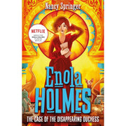 Enola Holmes book collection by Nancy Springer, featuring nine mystery novels including The Case of the Missing Marquess, published by Hot Key Books.