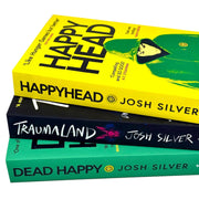 Set of three books from the Happy Head Series by Josh Silver, including Happy Head, Dead Happy, and Traumaland, published by Oneworld.