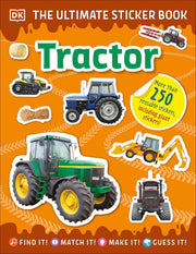 Set of DK Ultimate Sticker Books Series 6 featuring colorful animals, bugs, farm animals, and sharks in vibrant illustrations.