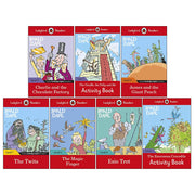 Ladybird Education Roald Dahl Series 7 book collection set, Level 1-4, featuring colorful covers and classic stories for young readers.