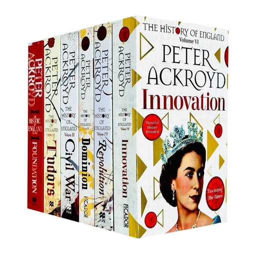 Peter Ackroyd History of England Volumes 1-6 Books Collection Set (Foundation, Tudors, Civil War) - The Book Bundle