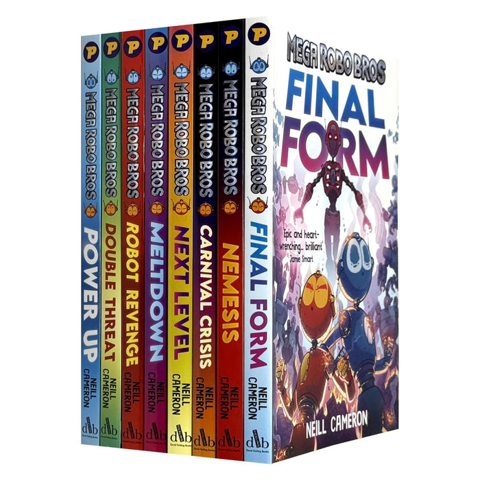Mega Robo Bros Series Volume 1-8 Books Collection Set By Neil Cameron(Final form, Meltdown, Power Up, Double Threat, Carnival Crisis, Next Level, Robot Revenge & Nemesis) - The Book Bundle