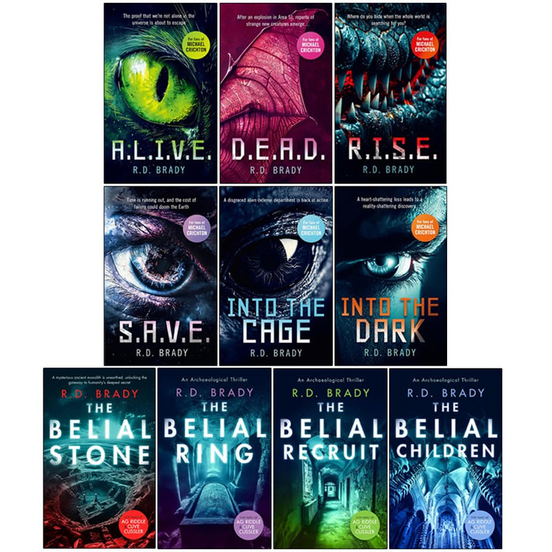 The A.L.I.V.E. & The Belial Series 10 Books Collection Set By R.D. Brady - Fiction - Paperback