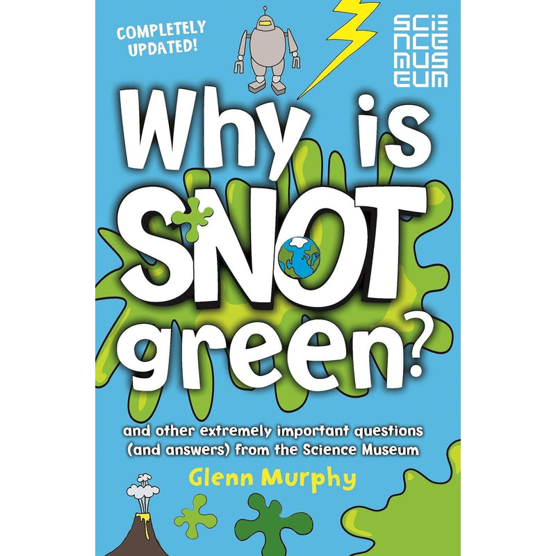 Set of four children's books by Glenn Murphy, featuring colorful covers and titles like Why is Snot Green? and How Loud Can You Burp?