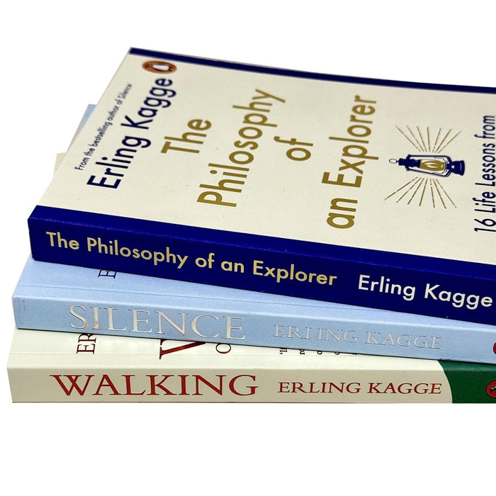 Erling Kagge 3 Books Collection Set (Walking One Step at a Time, Silence In the Age of Noise &amp; The Philosophy of an Explorer) - The Book Bundle