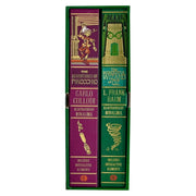 Two classic storybook collection set featuring "The Wonderful Wizard of Oz" by L. Frank Baum and "The Adventures of Pinocchio" by Carlo Collodi.