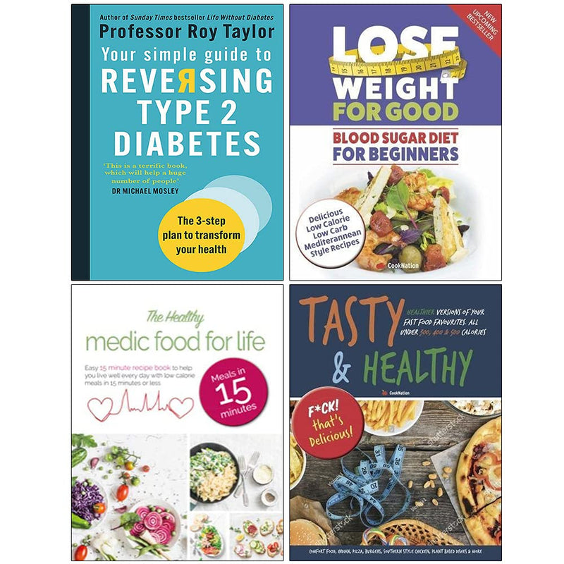 Reversing Type 2 Diabetes, Blood Sugar Diet & More 4 Books Collection Set - Non Fiction - Paperback