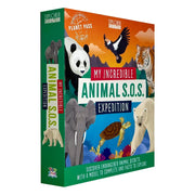 Susan Mayes My Incredible Animal S.O.S. Expedition STEM Explorer 3D model and book kit with two windmills, educational non-fiction set.