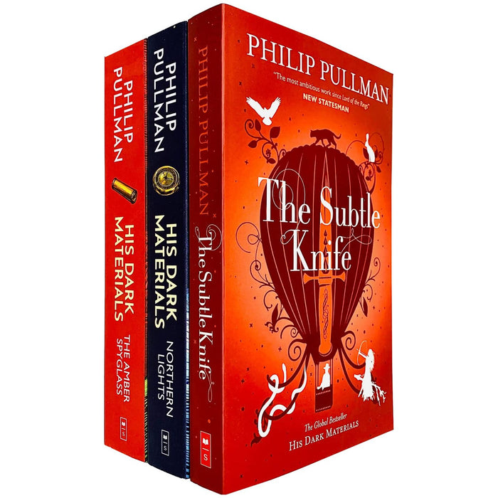 Philip Pullman His Dark Materials Trilogy 3 Books Collection Set (Northern Lights, The Subtle Knife, The Amber Spyglass) - The Book Bundle