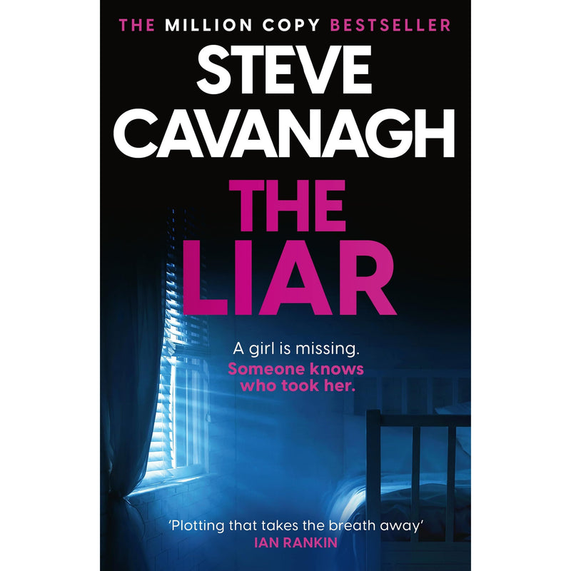 Eddie Flynn's "The Liar" book cover featuring dark, mysterious artwork with the title and author's name in bold text