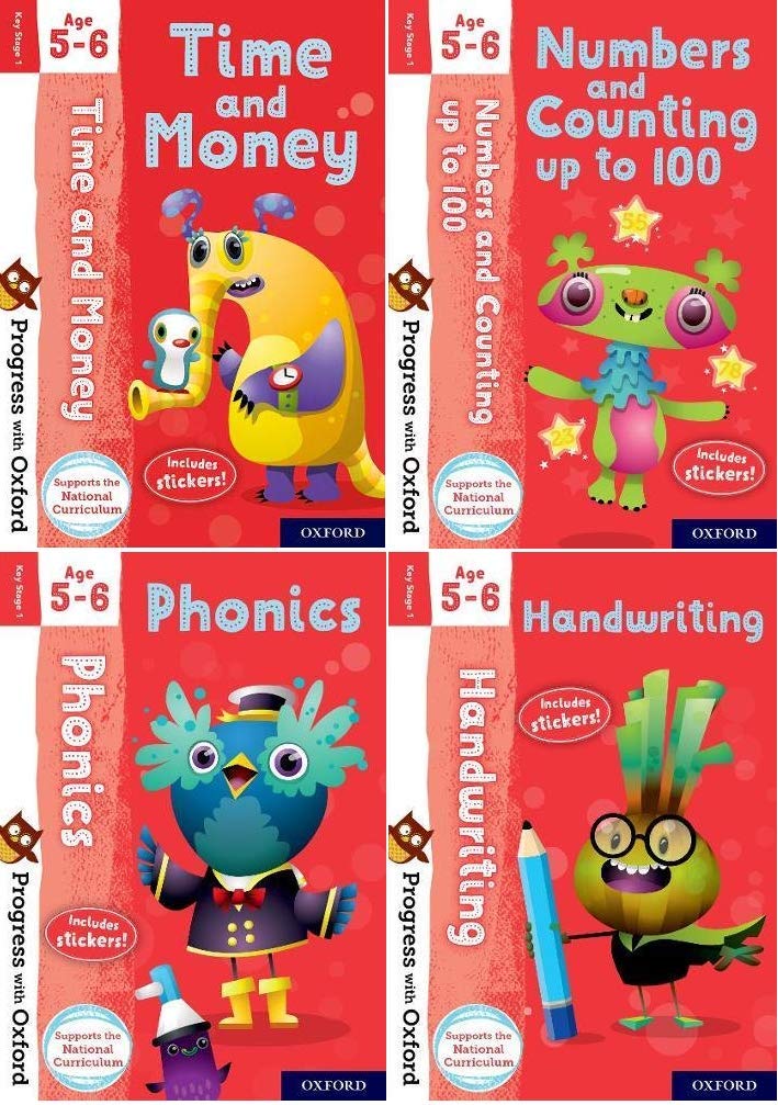 Progress With Oxford Key Stage 1 4 Books Collection Set For Ages 5–7 - Non Fiction - Mixed Format