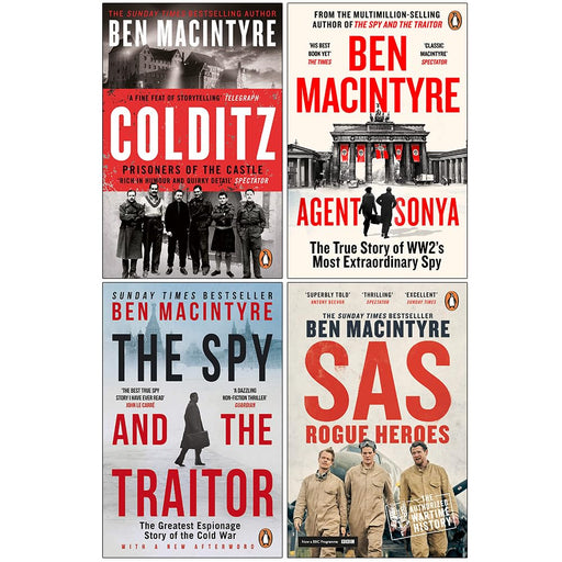 Ben Macintyre Collection 4 Books Set (Colditz Prisoners of the Castle, Agent Sonya) - The Book Bundle