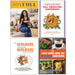 JoyFull , Dal Medicine Cookbook, No Grain Smarter Brain Body Diet Cookbook & The Low Carb High Fat Cookbook 4 Books Collection Set - The Book Bundle