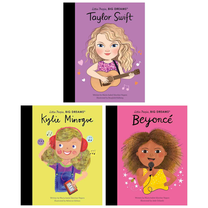 Little People, BIG DREAMS Series 3 Picture Books Collection Set (Kylie Minogue, Beyoncé and Taylor Swift) - The Book Bundle