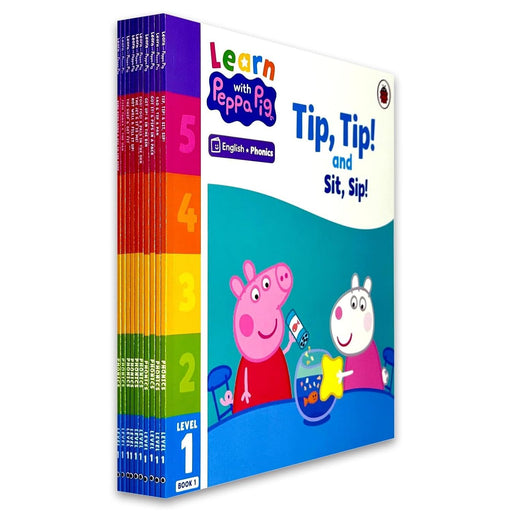 Peppa Pig Learn With Peppa Phonics Level 1 10-book paperback collection set by Ladybird