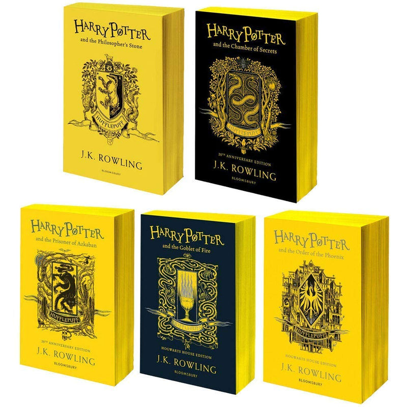 Harry Potter House Hufflepuff Edition Series 6-10: 5 Books Collection Set By J.K. Rowling - The Book Bundle