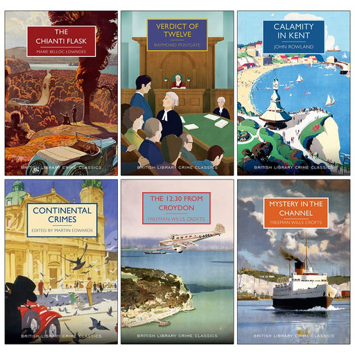 British Library Crime Classics Series 6 : 6 Books Collection Set (The 12.30 from Croydon,Calamity in Kent,Mystery in the Channel,Verdict of Twelve) - The Book Bundle