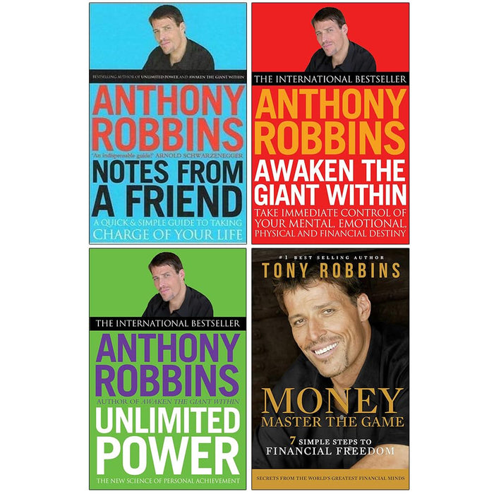 Tony Robbins Collection 4 Books Set (Notes From A Friend, Awaken The Giant Within) - The Book Bundle