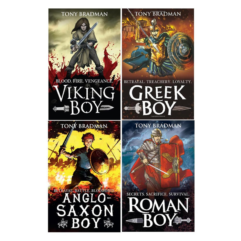Viking Boy, Greek Boy, Anglo-Saxon Boy & More 4 Books Collection Set by Tony Bradman - Fiction - Paperback