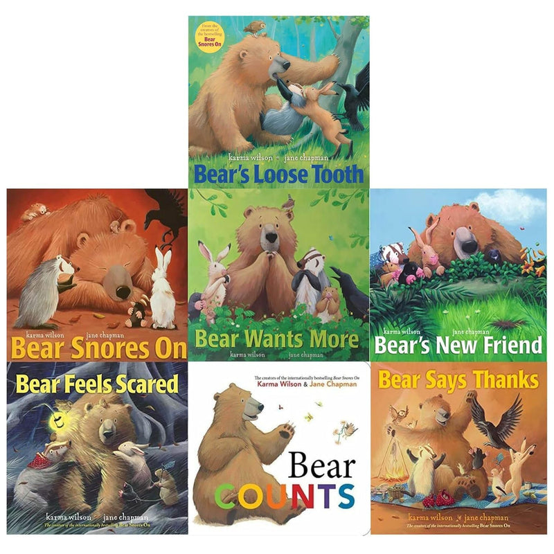 Seven-book collection of The Bear Books Series by Karma Wilson, paperback fiction set from Simon and Schuster UK Ltd.