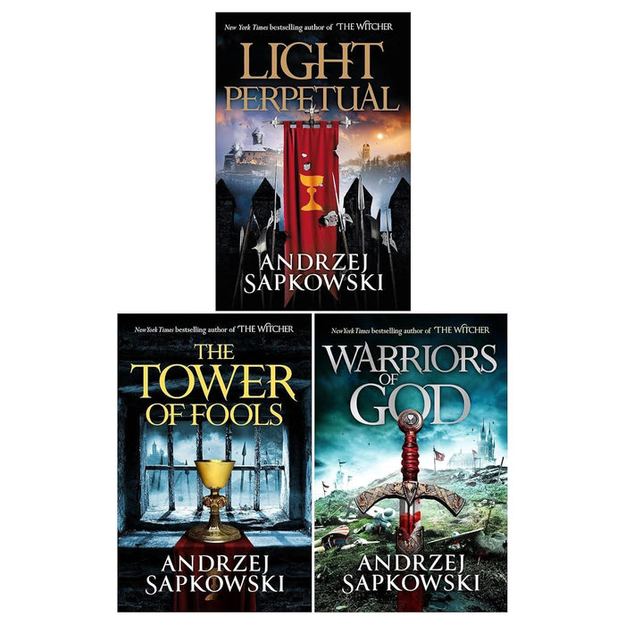 The Hussite Trilogy 3 Books Collection Set by Andrzej Sapkowski (The Tower of Fools, Warriors of God, Light Perpetual) - The Book Bundle