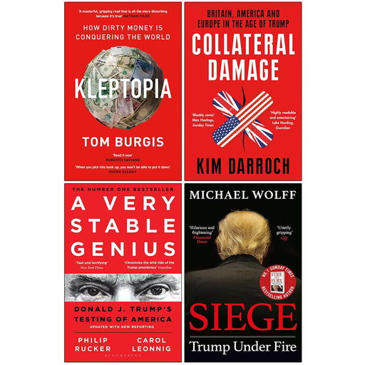 Kleptopia, Collateral Damage, A Very Stable Genius & Siege Trump Under Fire 4 Books Collection Set - The Book Bundle