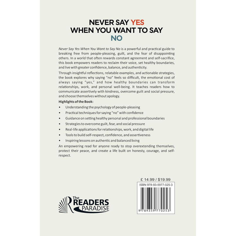 Never Say Yes When You Want To Say No By Aakanksha Anand - Non Fiction - Paperback