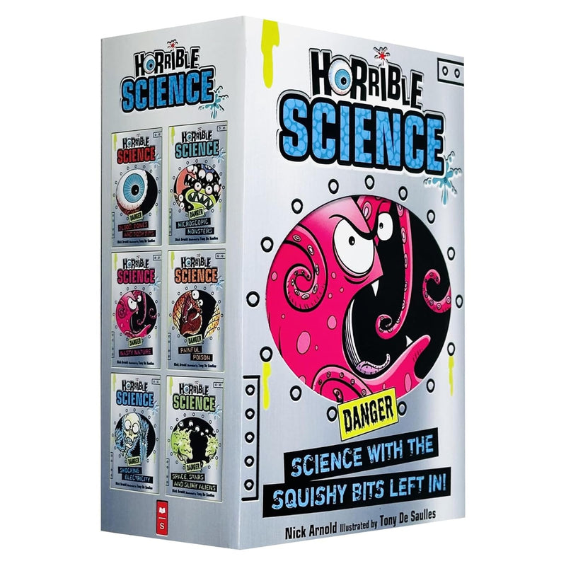 Horrible Science 6 Books Collection Set By Nick Arnold (Blood, Bones and Body Bits, Nasty Nature) - The Book Bundle
