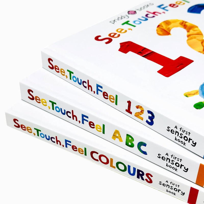 See, Touch, Feel a First Sensory Book Collection 3 Books Set(See, Touch, Feel 123,See, Touch, Feel ABC & See, Touch, Feel Colours) - The Book Bundle