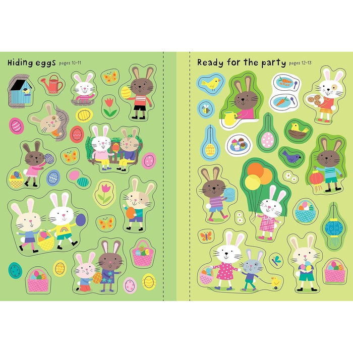 Usborne Activities Easter Sticker 4 Books Collection Set (Easter Sticker Book) - The Book Bundle