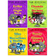Dream Defenders Series 4 Books Collection Set by Tom Percival (Erika and the Angermare, Chanda and the Devious Doubt, Silas and the Marvellous Misfits, Danny and the Slippery Stress) - The Book Bundle