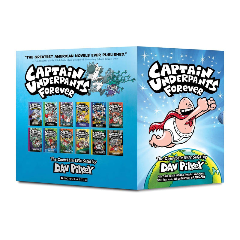 Captain Underpants Forever 12 Books Collection Box Set by Dav Pilkey - Fiction - Hardcover