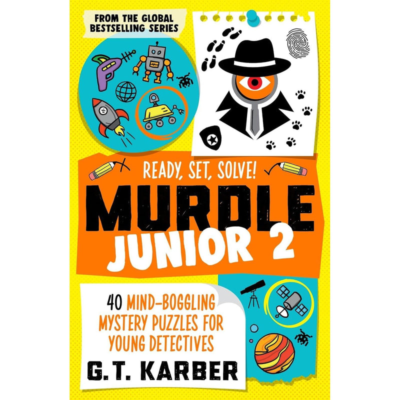 Collection of seven paperback Murdle Puzzle Series books by G. T. Karber, featuring fiction stories, published by Souvenir Press Ltd.