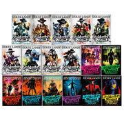 Skulduggery Pleasant book collection set by Derek Landy featuring novels like A Heart Full of Hatred and Midnight in hardcover