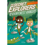 Set of eight The Secret Explorers fiction paperback books by SJ King, featuring colorful covers and adventurous themes.