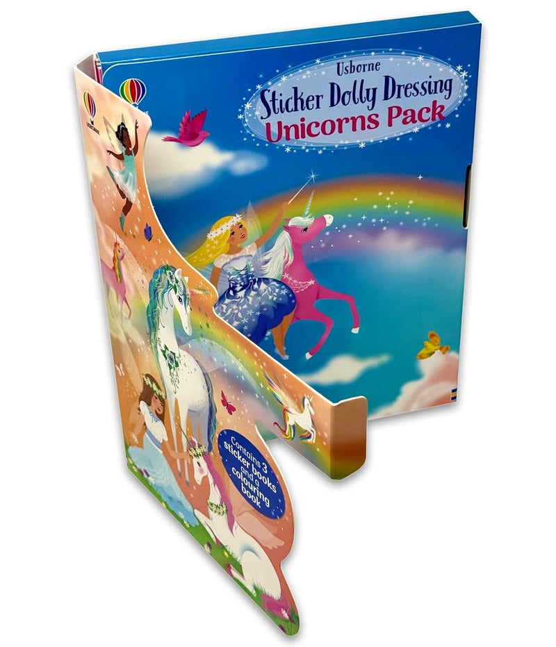 Usborne Sticker Dolly Dressing Unicorns 4 Book Collection Set by Usborne - Non Fiction - Paperback