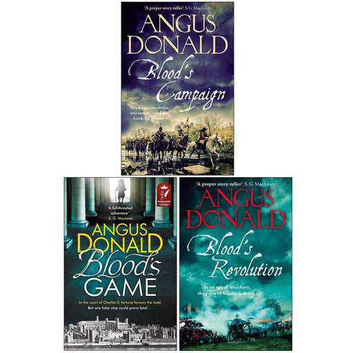 Holcroft Blood Series 3 Books Collection Set By Angus Donald (Blood's Campaign [Hardcover], Blood's Game, Blood's Revolution) - The Book Bundle