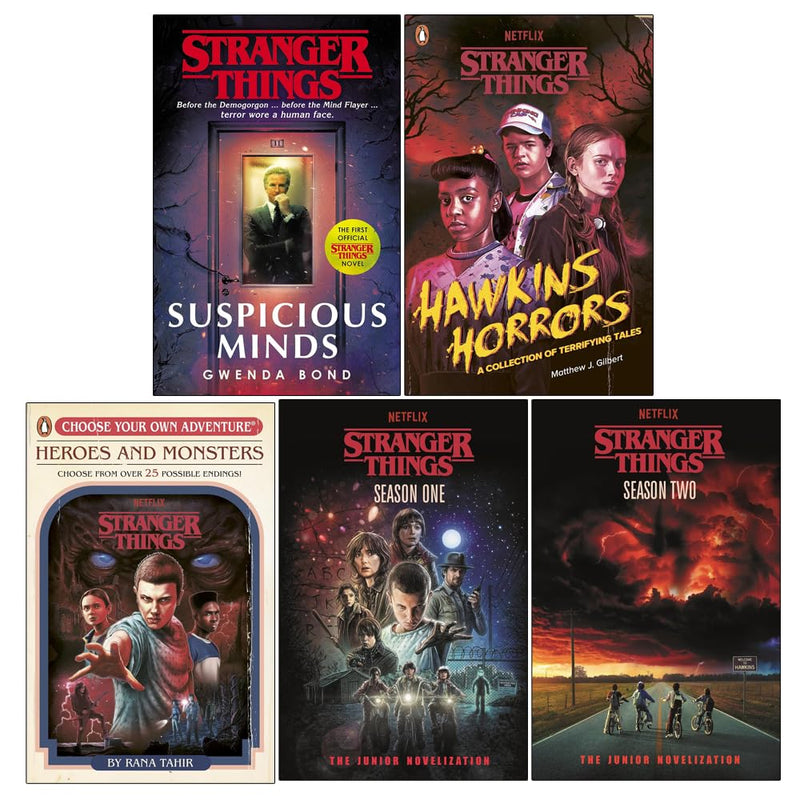 Stranger Things Collection 5 Books Set (Stranger Things Suspicious Minds, Hawkins Horrors, Heroes and Monsters, Stranger Things Season One and Season Two) - The Book Bundle