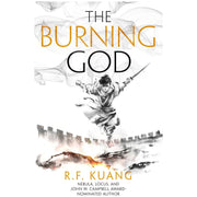 Set of five R.F. Kuang books including The Poppy War, The Dragon Republic, The Burning God, Babel, and Yellowface by HarperVoyager.
