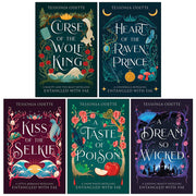 Entangled with Fae book collection by Tessonja Odette includes five fantasy novels featuring mystical characters and enchanting covers.