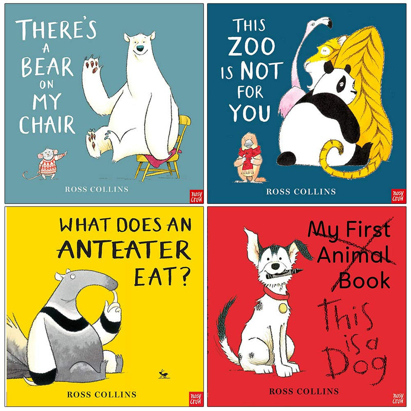 Ross Collins Collection 4 Books Set (There's a Bear on My Chair) - The Book Bundle