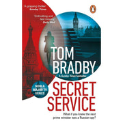 Set of four paperback espionage novels by Tom Bradby, including Secret Service, Double Agent, Triple Cross, and Shadow Dancer.