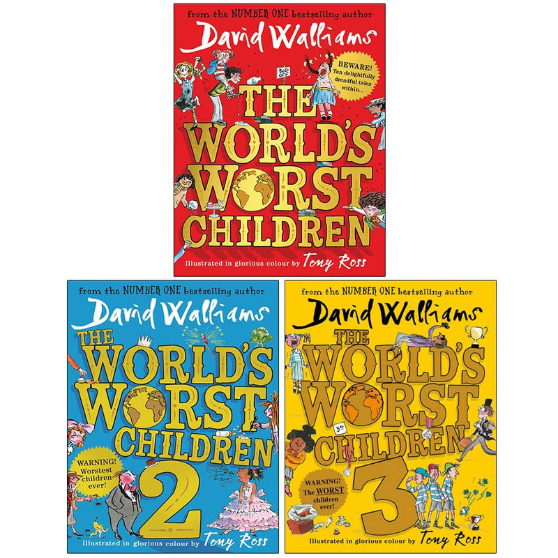 David Walliams Worlds Worst Children Collection 3 Books Set (The Worlds Worst Children 1, 2 & 3) - The Book Bundle