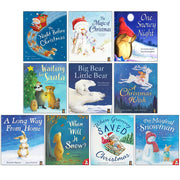 Children's Christmas storybook collection by Clement C. Moore, set of 10 Little Tiger Ltd books featuring festive holiday tales.
